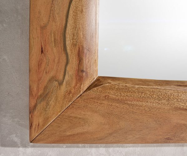 Nástenné zrkadlo Live Edge 135x85 cm akácia prírodný nepravidelný okraj - Image 7
