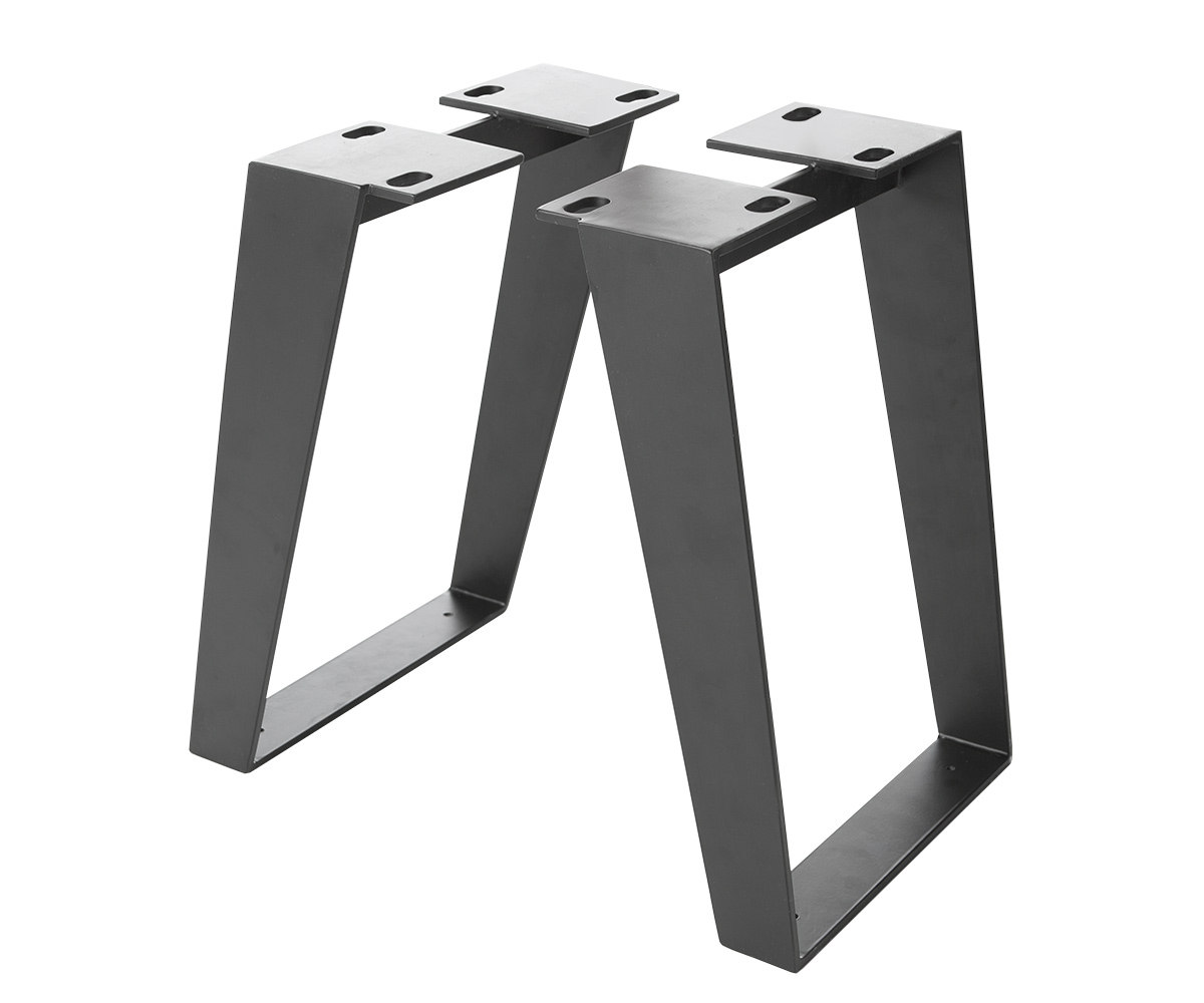 Podnož lavice Edge kovová černá šikmá