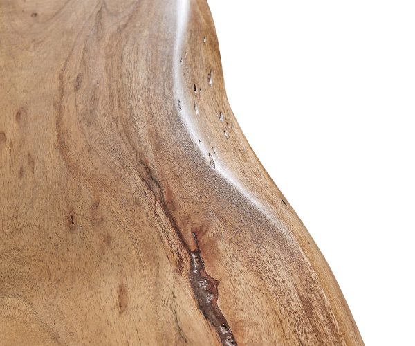 Jedálenský stôl Edge 260x100 akácia prírodná kovová šikmá podnož - Image 4