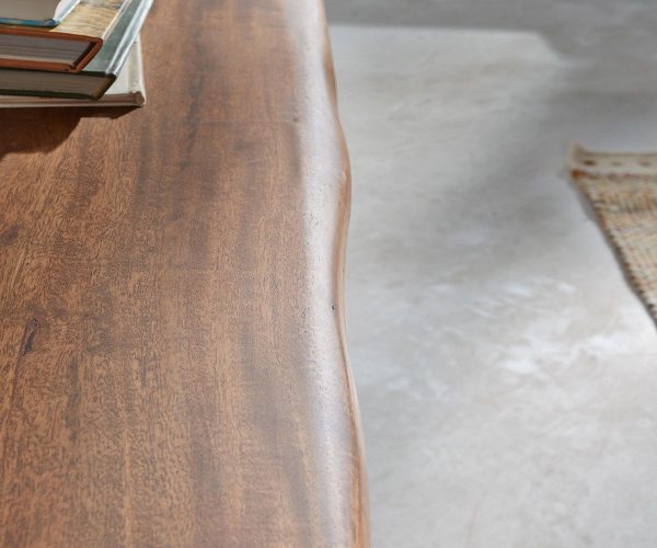 TV stolík Live Edge 230 cm akáciová hnedá 4 zásuvky - Image 5