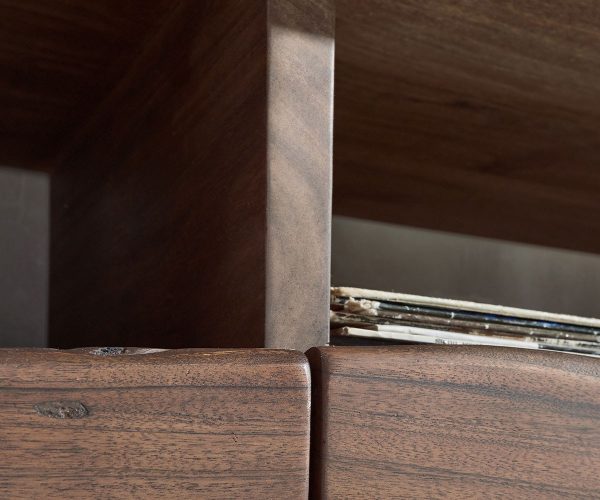 TV stolík Live Edge 230 cm akáciová hnedá 4 zásuvky - Image 6