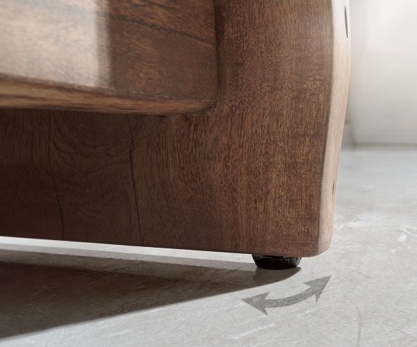 TV stolík Live Edge 230 cm akáciová hnedá 4 zásuvky - Image 7