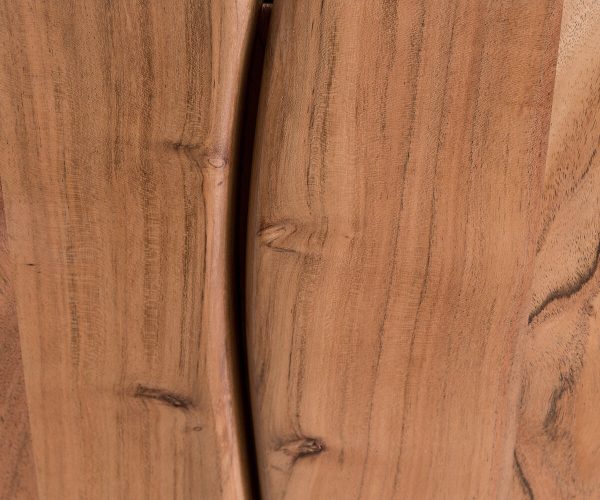 TV stolík Live Edge 200 cm prírodná akácia 4 dvierka 2 priehradky - Image 5