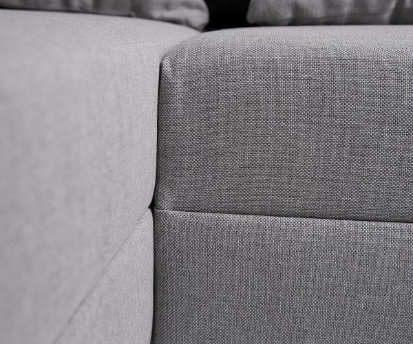 Sedací souprava Clovis Šedá Flat Fabric Stool Armrest Modulární pohovka - Image 8