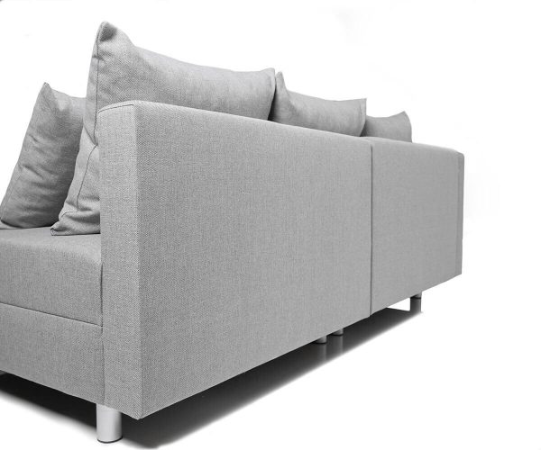Sedací souprava Clovis Šedá Flat Fabric Stool Armrest Modulární pohovka - Image 4
