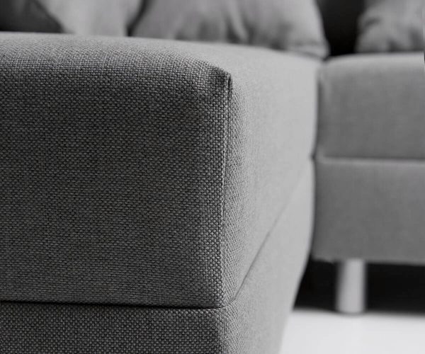 Sedací souprava Clovis Šedá Flat Fabric Stool Armrest Modulární pohovka - Image 7