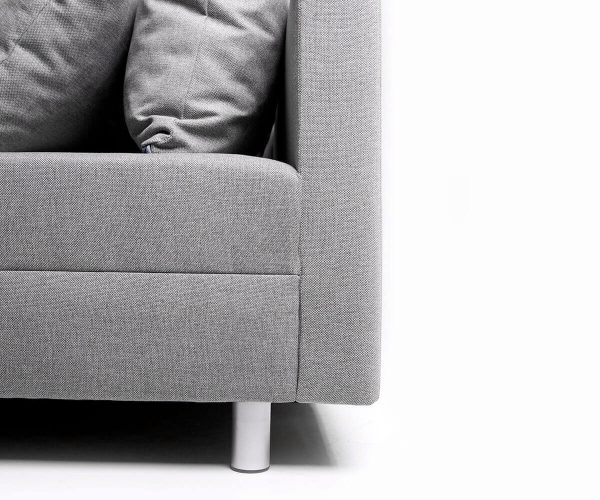 Pohovka v tvare U Clovis modular XL sivá plochá látka - Image 4