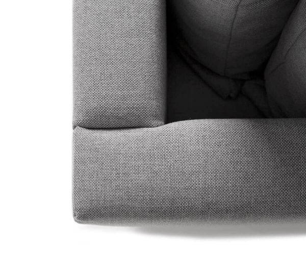 Pohovka v tvare U Clovis modular XL sivá plochá látka - Image 3