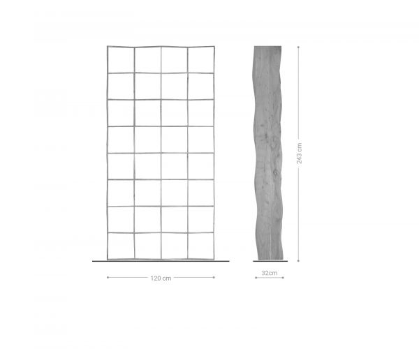 Knižnica Live Edge 240x120 cm prírodná akácia - Image 7