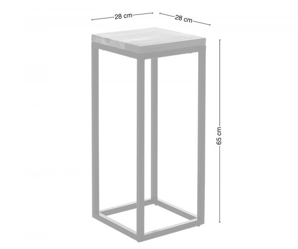Konferenčný stolík Tatius 28x28 akácia prírodná podnož čierna - Image 7