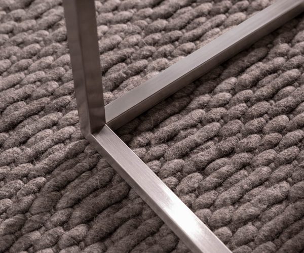 Konferenční stolek Tatius 100x57 cm přírodní akácie podnož nerezová ocel - Image 6
