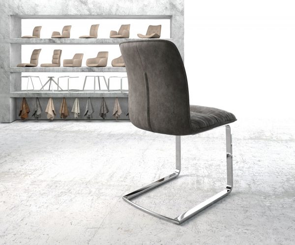 Jídelní židle Vinjo-Flex Anthracite Vintage Cantilever Flat Chrome-plated - Image 3