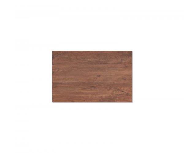 Jedálenský stôl Edge 140x90 cm Akácia hnedá Nerezová oceľ Uhlový podstavec Švajčiarsky okraj - Image 4