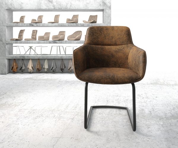 Jídelní židle Pejo-Flex Hnědá Vintage Cantilever Round Černá - Image 2