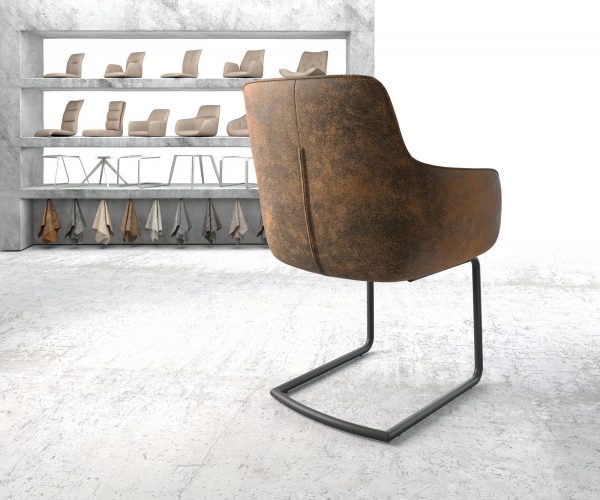 Jídelní židle Pejo-Flex Hnědá Vintage Cantilever Round Černá - Image 3