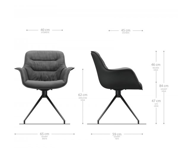 Otočná židle Kaira-Flex Hnědá Vintage Cross Rám Conical Černá - Image 5
