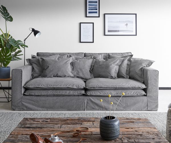 Pohovka Noelia 240x140 cm taupe s polštářem - Image 2