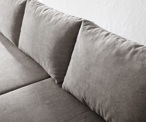 Rohová sedačka Abilene 260x175 cm khaki hnedá rozkladacia funkcia lenivá sedačka variabilná - Image 8
