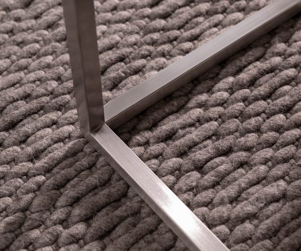 Konferenčný stolík Tatius 100x57 cm prírodná akáciová podnož z nerezovej ocele - Image 6