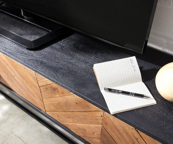 TV stolík Famke 175 cm mango teak 3 dvierka - Image 6