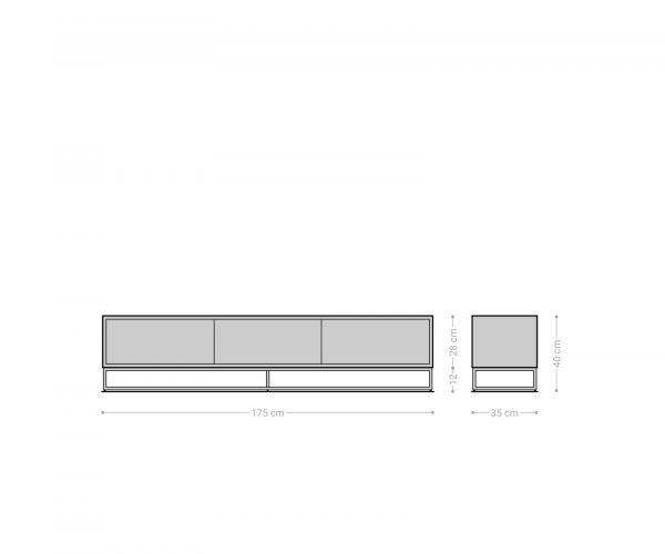 TV stolík Famke 175 cm mango teak 3 dvierka - Image 10