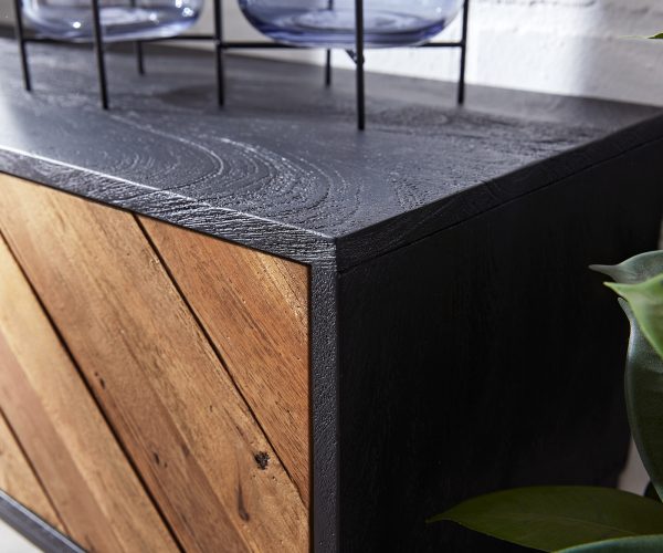 TV stolík Famke 240 cm mango teak 4 dvierka - Image 6