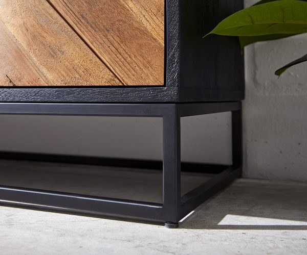 TV stolík Famke 240 cm mango teak 4 dvierka - Image 8