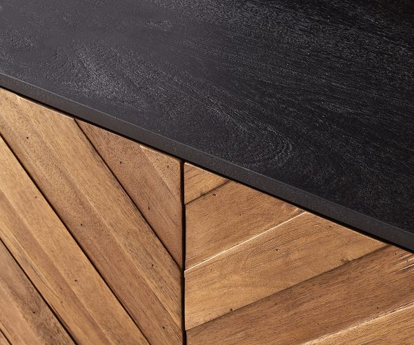 TV stolík Famke 200 cm mango teak 2 priehradky 3 zásuvky - Image 3