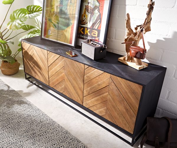 Komoda Famke 175 cm mango teak 3 dvierka - Image 5