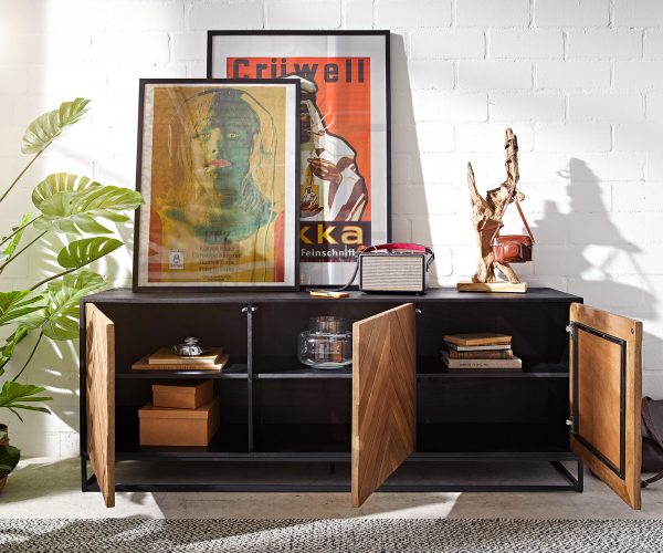 Komoda Famke 175 cm mango teak 3 dvierka - Image 4