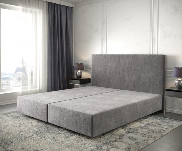 Boxspring posteľ Dream-Well 180x200 cm mikrovlákno taupe