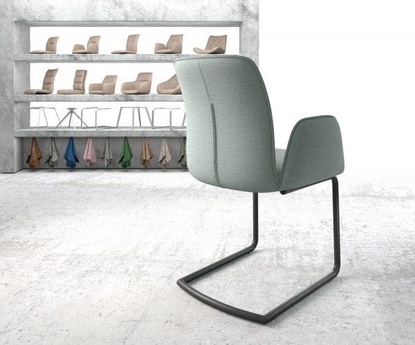 Otočná židle Vinja-Flex Stripes Mint Cantilever Round Black - Image 3