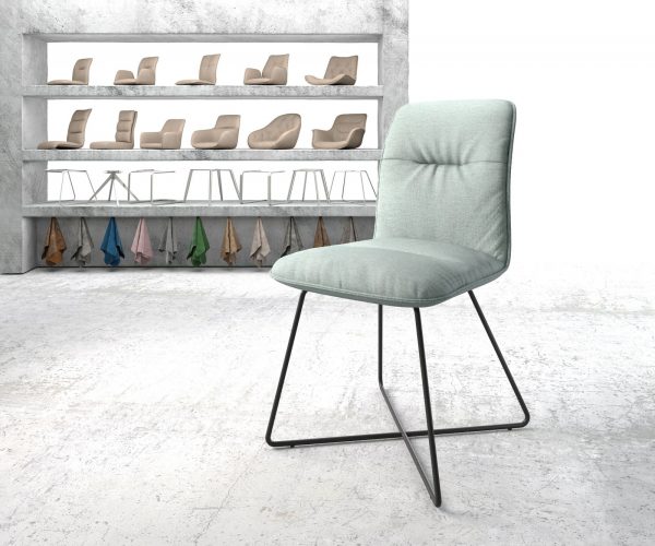 Jídelní židle Vinjo-Flex Stripes Mint X-frame Black