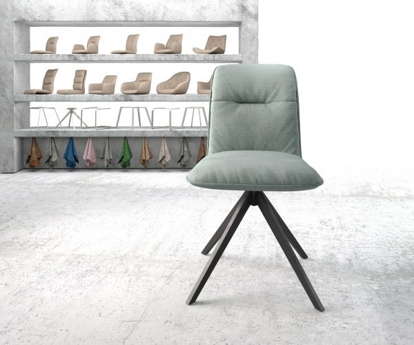 Otočná židle Vinjo-Flex Stripes Mint Cross Frame Edged Black 180° Swivel - Image 2
