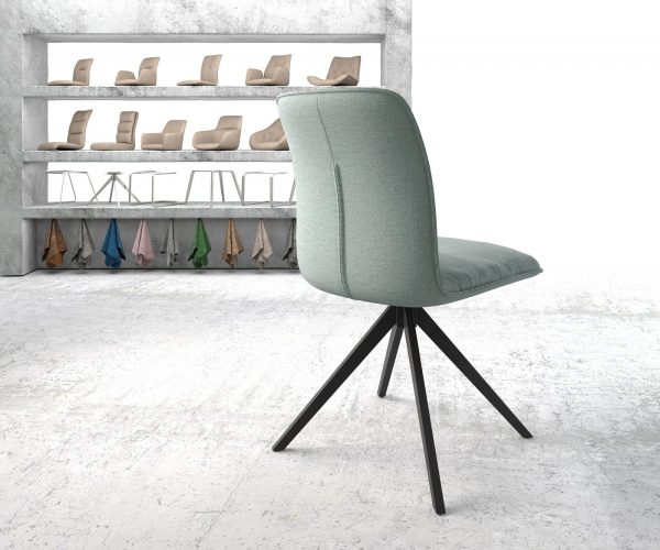Otočná židle Vinjo-Flex Stripes Mint Cross Frame Edged Black 180° Swivel - Image 3