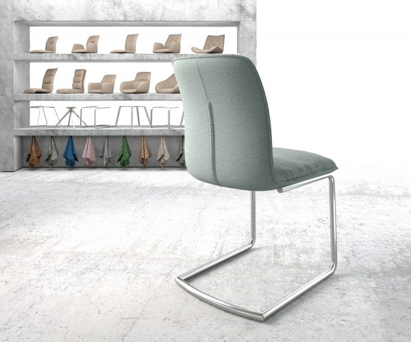 Houpací židle Vinjo-Flex Stripes Mint Cantilever Chair Round Stainless Steel - Image 3