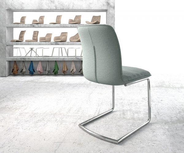Otočná židle Vinjo-Flex Stripes Mint Cantilever Chair Round Chrome - Image 3