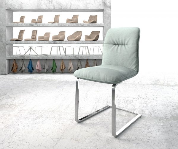 Otočná židle Vinjo-Flex Stripes Mint Cantilever Flat Chrome