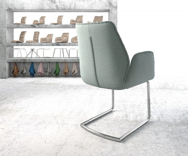 Otočná stolička Zoa-Flex Stripes Mint Cantilever Round Chrome - Image 3