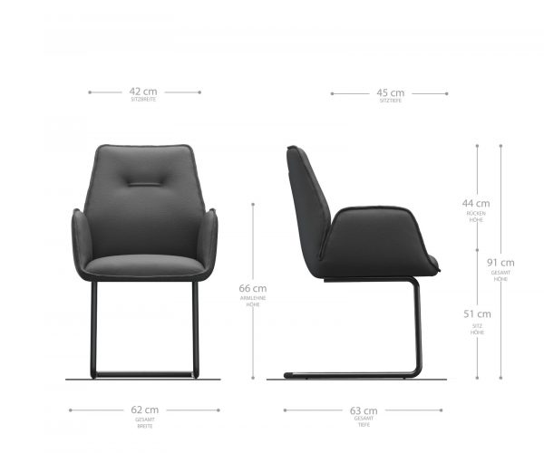 Otočná židle Zoa-Flex Stripes Mint Cantilever Round Black - Image 5