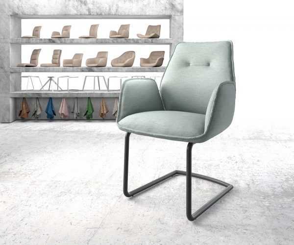 Otočná židle Zoa-Flex Stripes Mint Cantilever Round Black