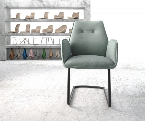 Otočná židle Zoa-Flex Stripes Mint Cantilever Round Black - Image 2