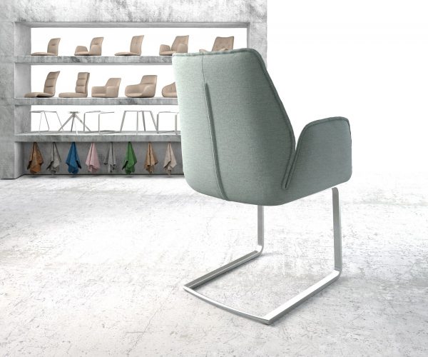 Otočná stolička Zoa-Flex Stripes Mint Cantilever Flat z nehrdzavejúcej ocele - Image 3