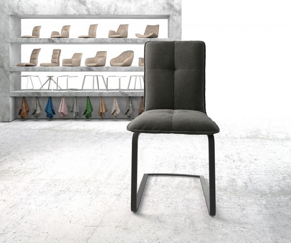 Houpací židle Maddy-Flex Textured Fabric Anthracite Cantilever Flat Black - Image 2