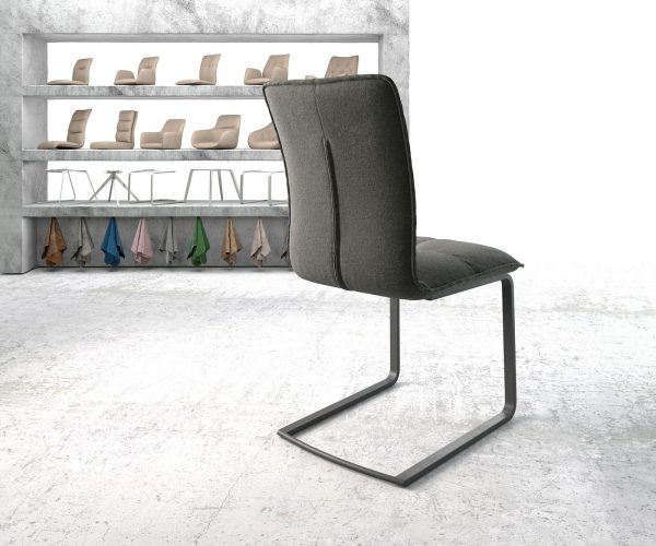 Houpací židle Maddy-Flex Textured Fabric Anthracite Cantilever Flat Black - Image 3