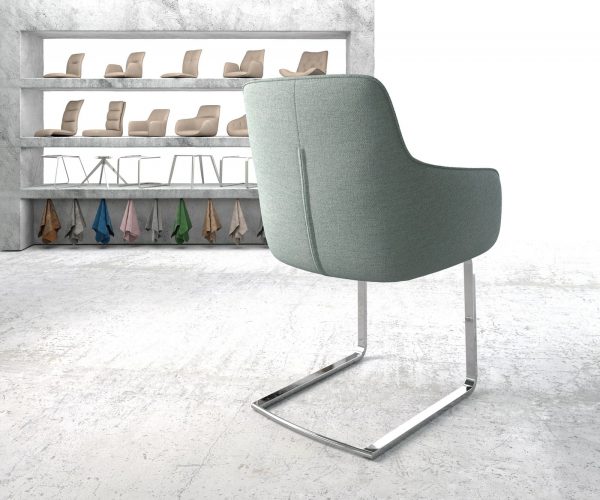 Jídelní židle Pejo-Flex Mint Stripes Cantilever Flat Chrome-plated - Image 3