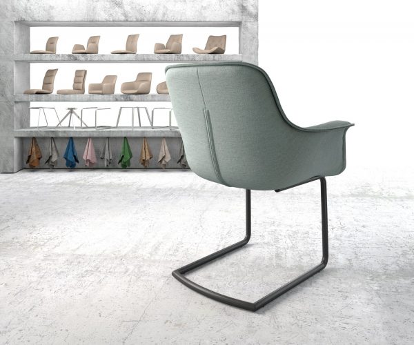 Otočná židle Kaira-Flex Stripes Mint Cantilever Round Black - Image 3