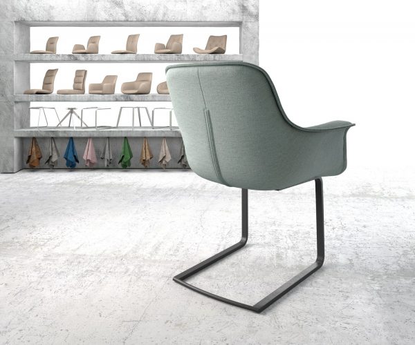Otočná židle Kaira-Flex Stripes Mint Cantilever Flat Black - Image 3