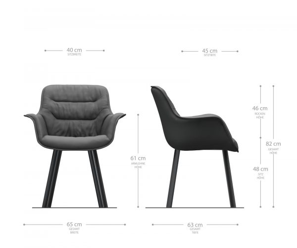 Jídelní židle Kaira-Flex Textured Fabric Light Grey 4-nohá oválná nerezová ocel - Image 5