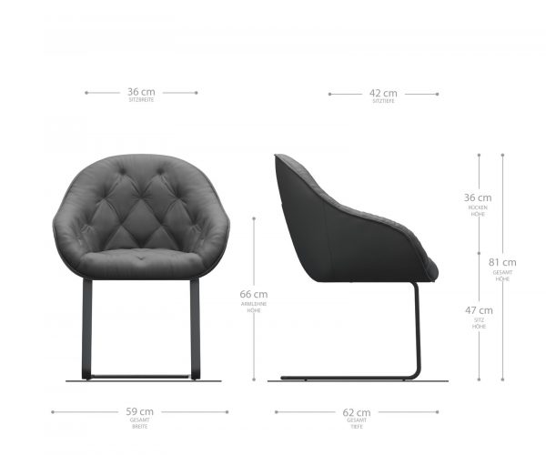Křeslo Gaio-Flex Modrá Samet Cantilever Flat Nerezová Ocel - Image 5